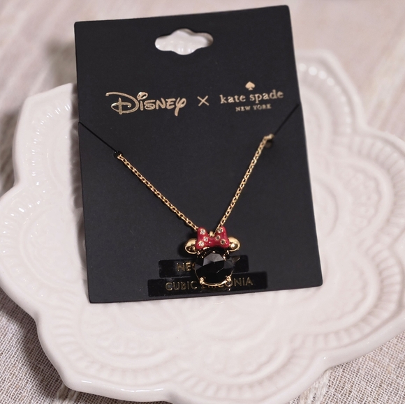 Kate Spade Disney Minnie Goldtone Necklace NWT Retail $69 - Picture 1 of 2